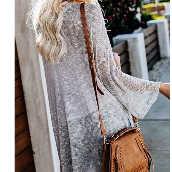 Oversized Henley Summer Cardigan - Picture 3 of 6